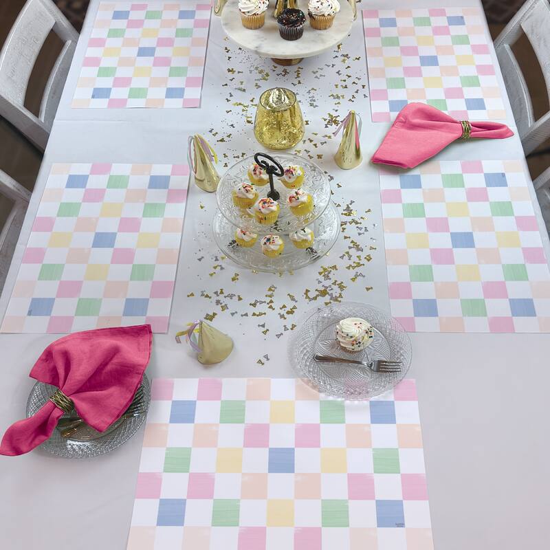 Spring Jump 24 Sheet Reusable Premium Paper Stock Placemats in Resealable Storage Bag Made in The USA 17" x 11"