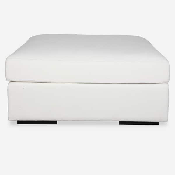 slide 2 of 3, Uttermost 238-O-REFUGE Refuge 40" Wide Polyester Standard Ottoman Arctic White