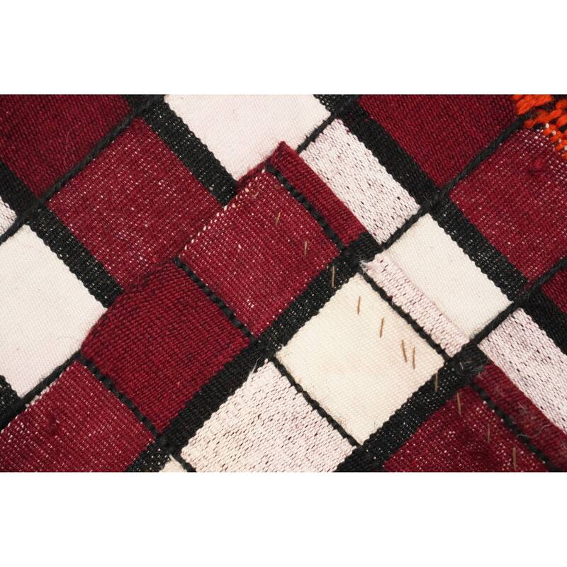 Hand Woven Oriental 100% Wool Carpet Southwestern Tribal Multi-Colored Kilim Runner Rug - 15' 11'' X 4' 2''