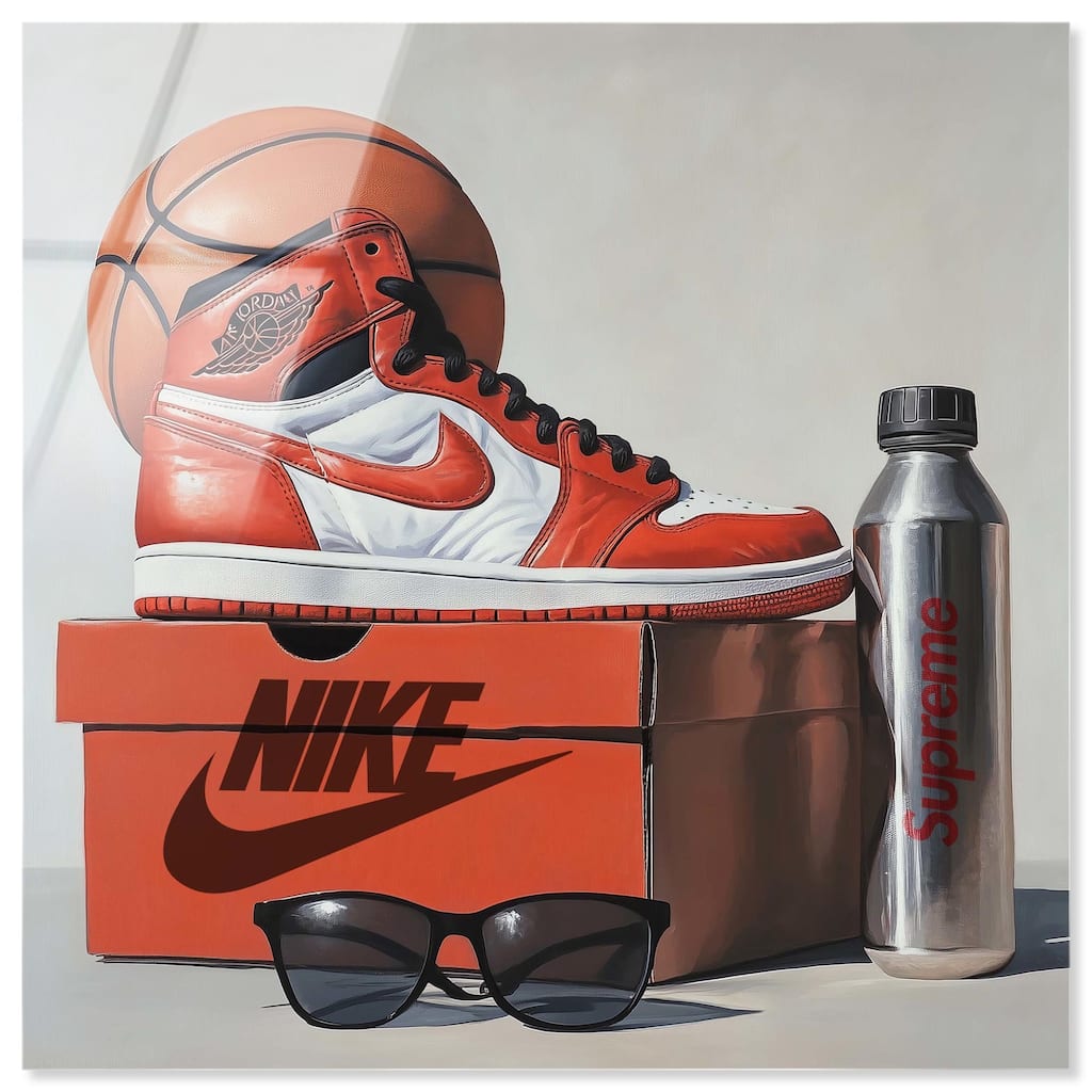 Basketball Practice Acrylic by Art Remedy, Ready to Hang