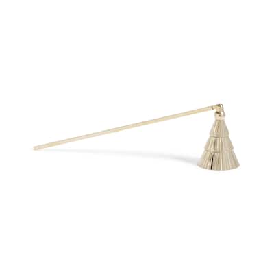 Christmas Rippled Tree Design Brass Candle Snuffer