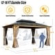 preview thumbnail 103 of 133, EROMMY Hardtop Gazebo,Outdoor Pergola with Double Roof & Netting & Curtains,Heavy Duty Canopy for Patio, Backyard, Pool party