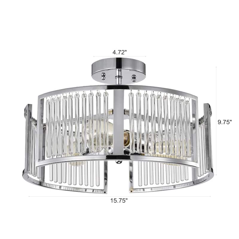 3-light Semi-Flush Mount