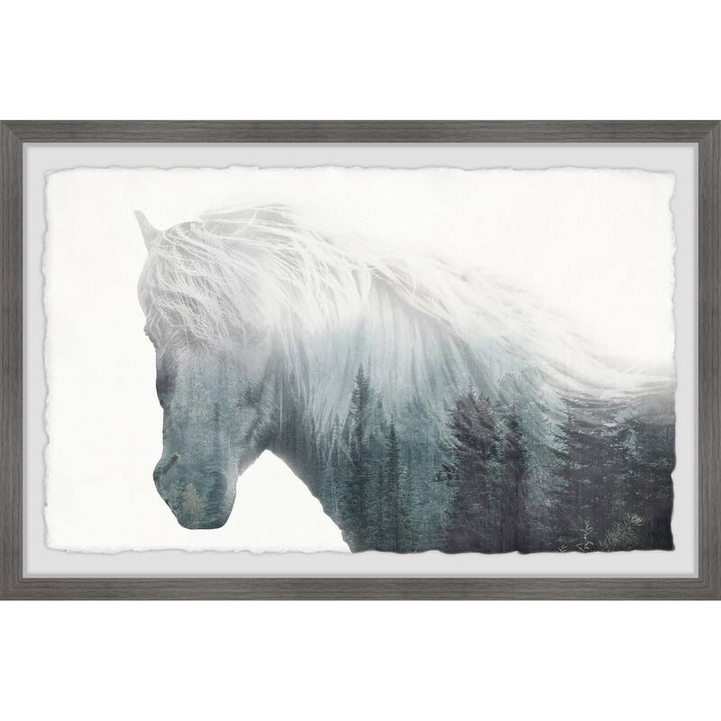 'Dramatic Horse' Framed Painting Print