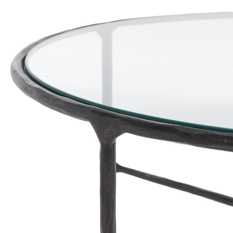 SAFAVIEH Couture Venanzia Round Metal Coffee Table - 36" W x 36" L x 15" H - 36"W x 36"D x 15"H