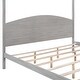 preview thumbnail 6 of 7, Modern King Size Pine Platform Bed, Canopy Bed with Support Legs and Headboard, Grey