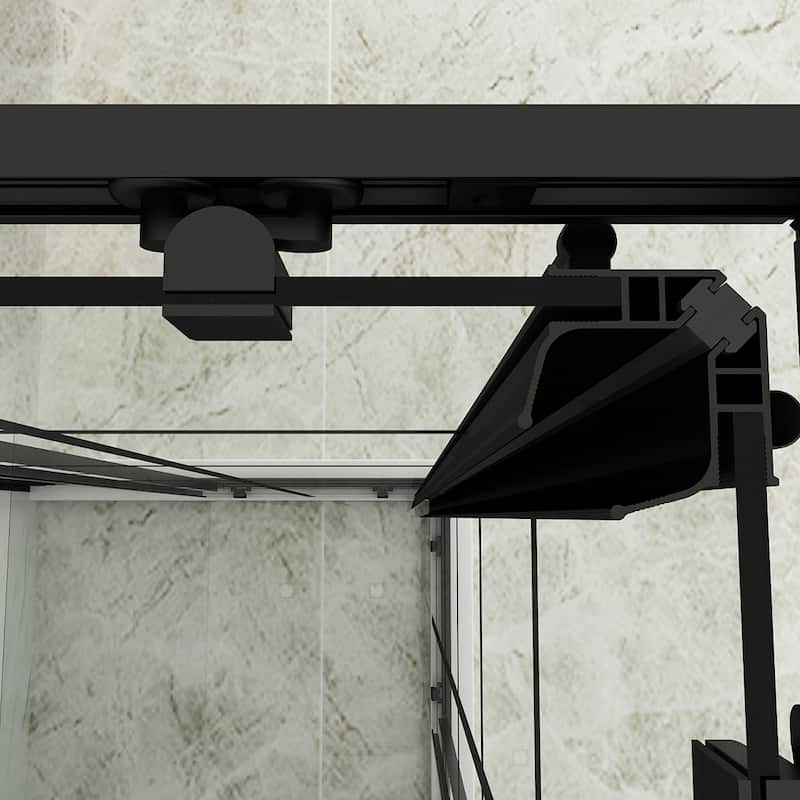 Elegant Corner Entry Shower Enclosure in Sliding Shower Doors 34 in. W x 34 in. L x 72 in. H Shower base not included.