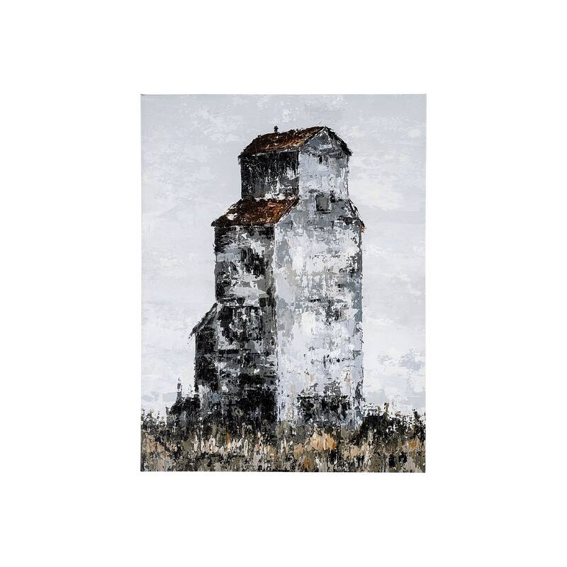 Abandoned Grain Elevator I (30 x 40) Canvas Art Print - Small