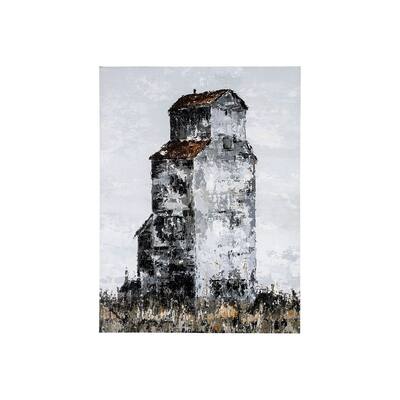 Abandoned Grain Elevator I (30 x 40) Canvas Art Print