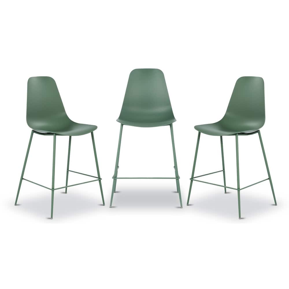 Poly & Bark Isla Counter Stool (Set of 3) - 25" Seat Height