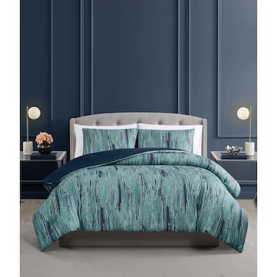 Vince Camuto Linework Stripe 3 Piece Comforter Set