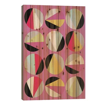 Circles Game III Print On Wood by Susana Paz - Multi-Color