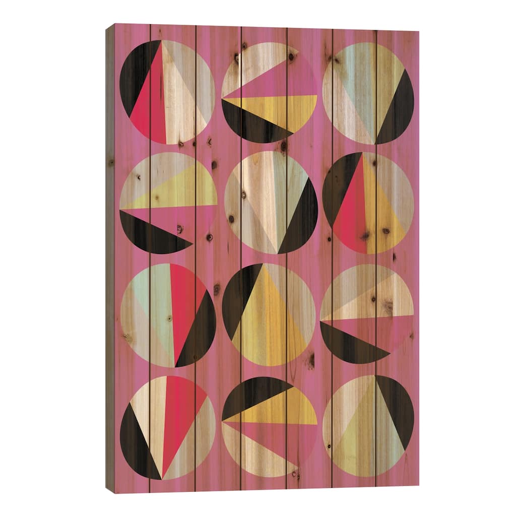 Circles Game III Print On Wood by Susana Paz - Multi-Color