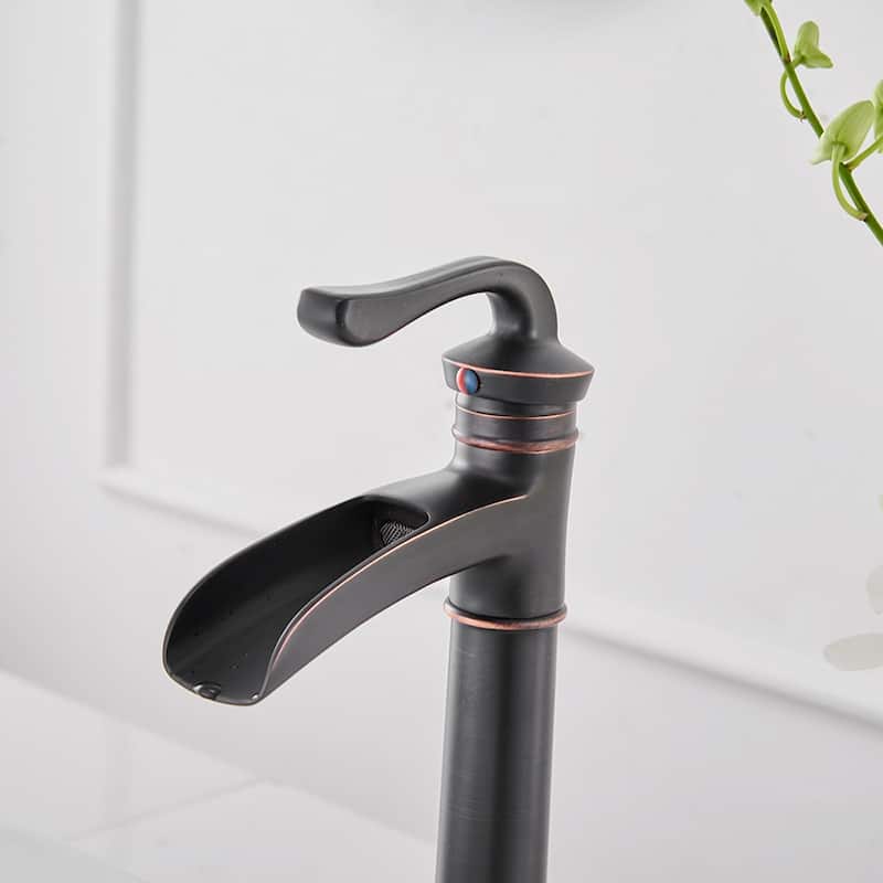 Waterfall Single Handle Bathroom Faucet-Oil Rubbed Bronze