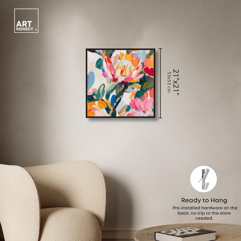 Lively Flora I Canvas by Art Remedy