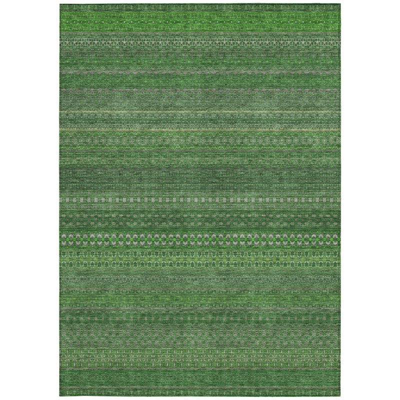 Alfisi Stripe Weather Resistant Timeless Fusion Outdoor Rug