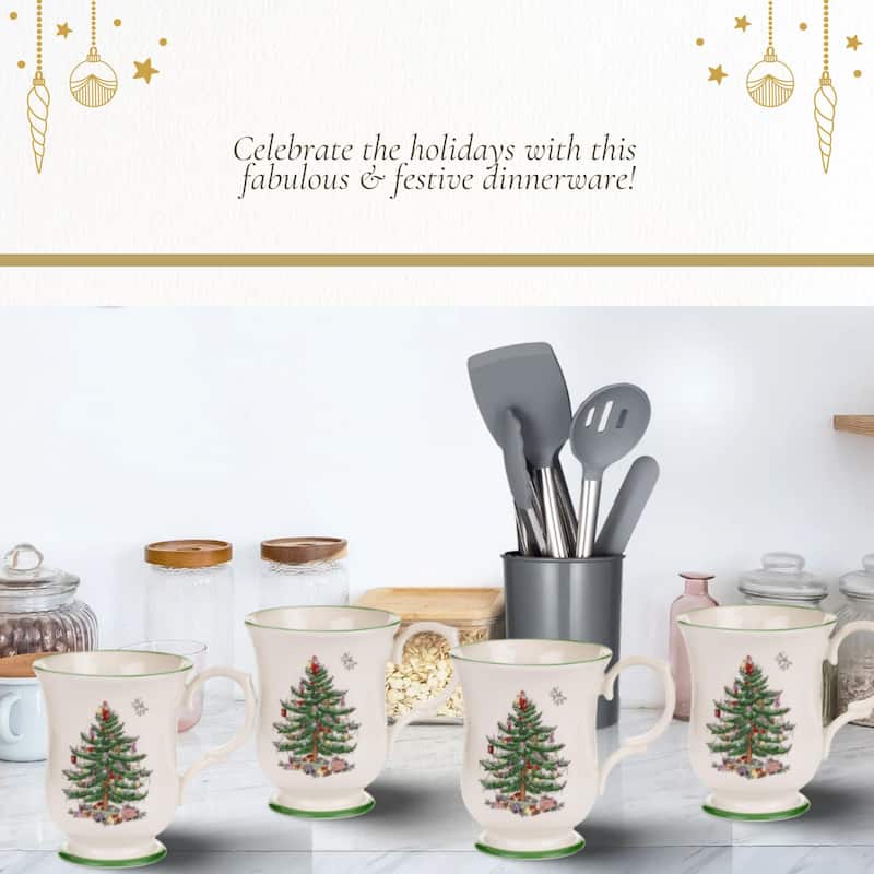 Spode Christmas Tree Romantic Shape Footed Mug