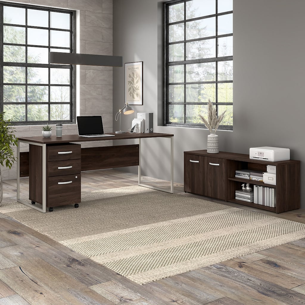 Hybrid 72W Computer Desk with Storage Set by Bush Business Furniture