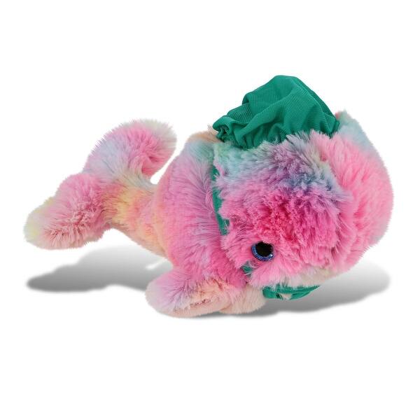 slide 2 of 6, DolliBu Rainbow Whale Doctor Plush Toy with Scrub Uniform and Cap - 7 inches