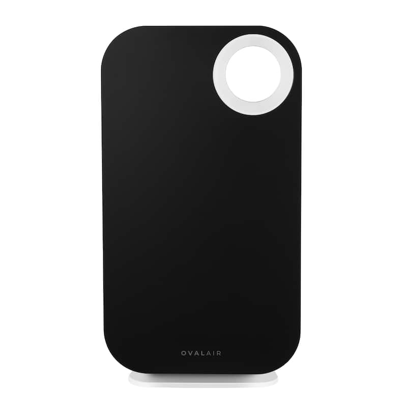 OVAL AIR Custom Air Purifier Face Cover - 24.40" - Deco Jet Black