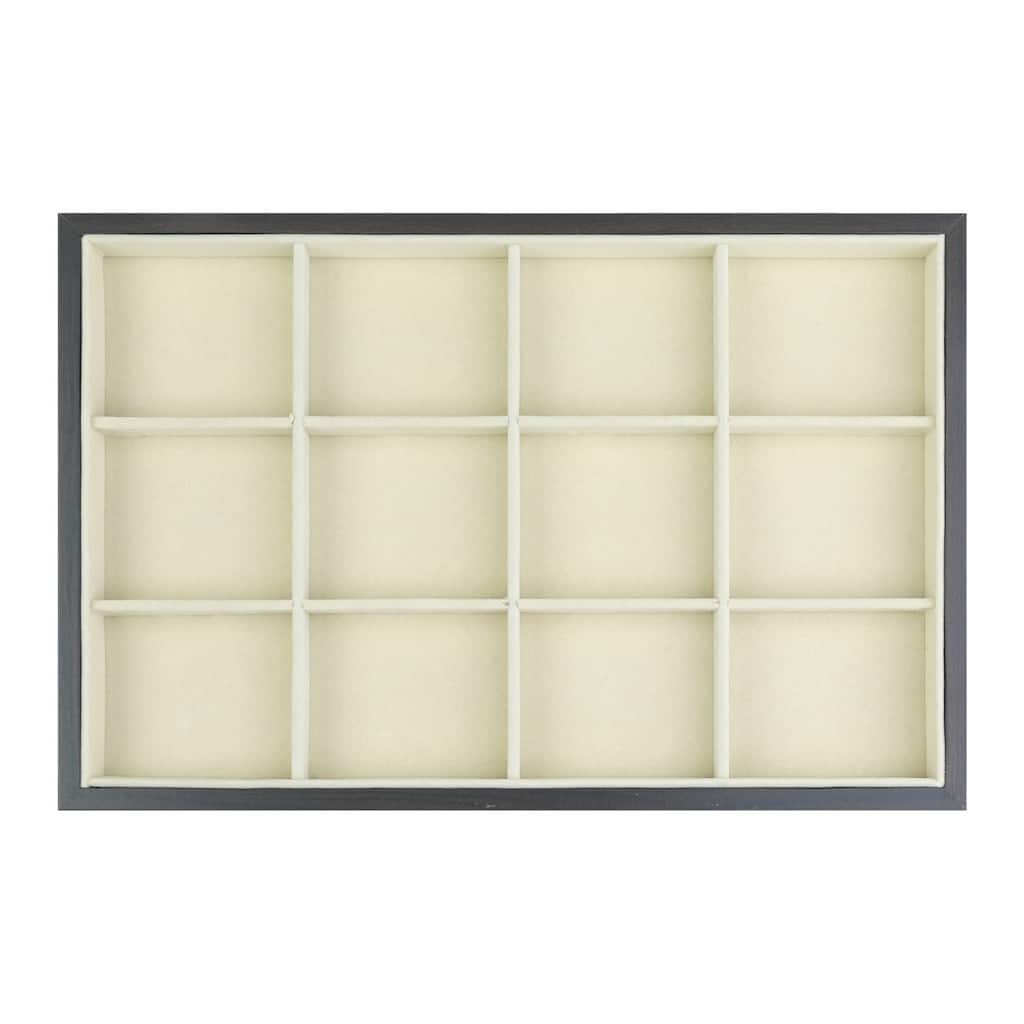 Velvet Jewelry Organizer Trays with Removable Dividers for Drawers, Jewelry Organizer Drawer Inserts Container Display Case