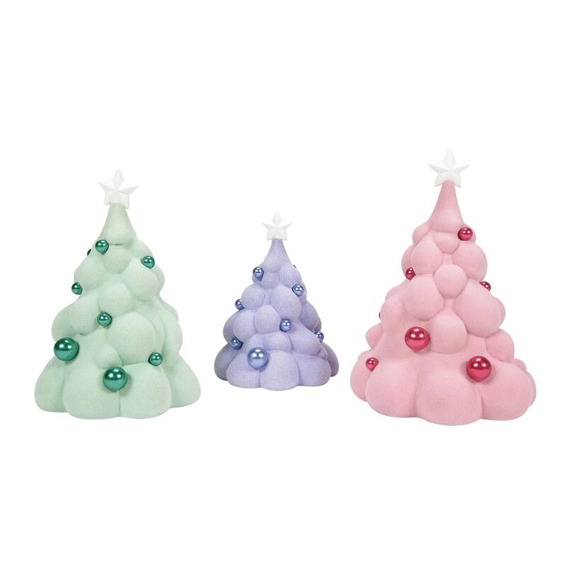 Department 56 Village Cross Mallowdream Tree Christmas Decoration - Set of 3 - 6015657