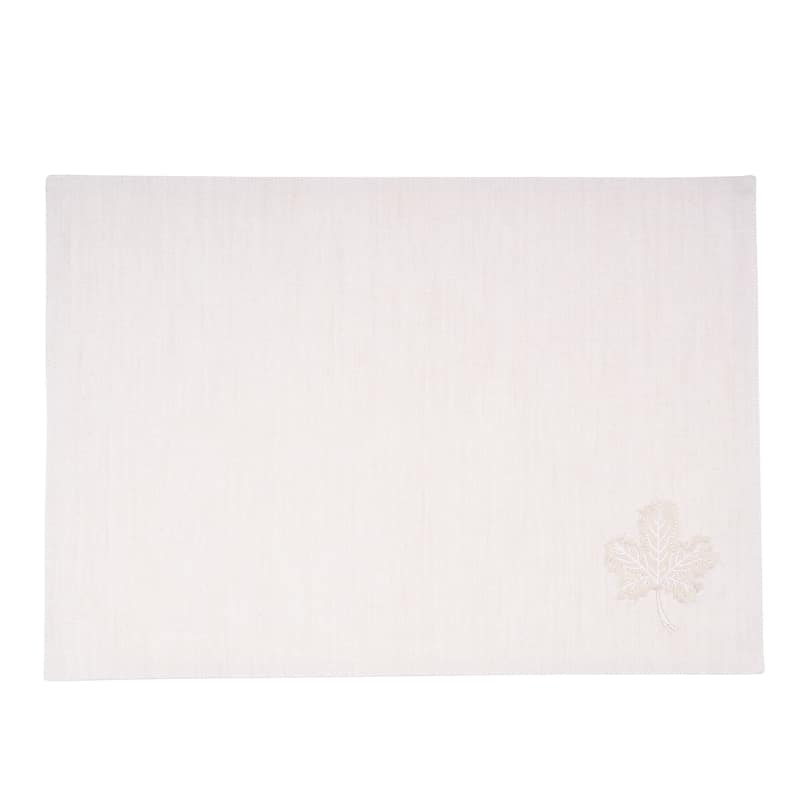 Neutral Maple Leaves Placemat Set 6