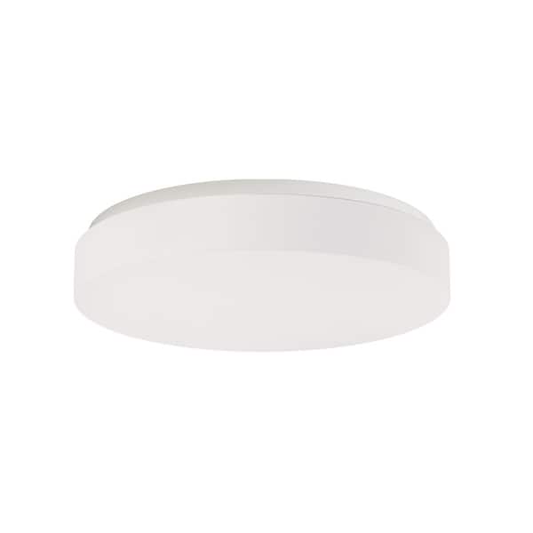 slide 1 of 1, Maxim 57551 Mint 13" Wide LED Flush Mount Drum Ceiling Fixture White