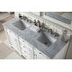 preview thumbnail 15 of 14, James Martin Vanities Bristol 60" Double Vanity, Bright White Carrara Marble