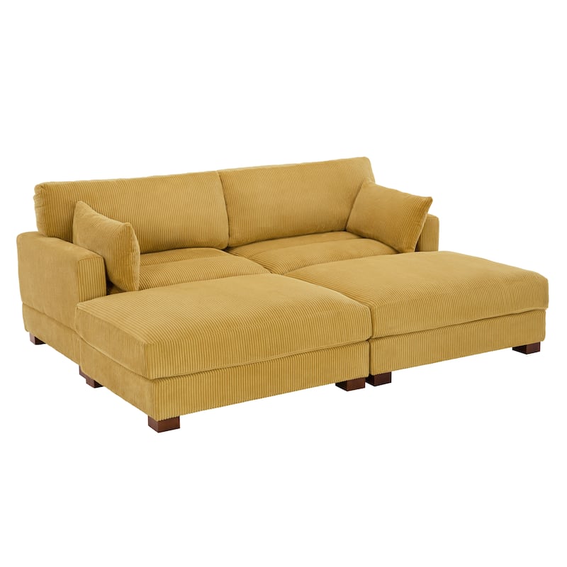Modular Sectional Sofa with Ottomans