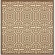 preview thumbnail 56 of 66, SAFAVIEH Courtyard Billye Indoor/ Outdoor Waterproof Patio Backyard Rug 6'7" x 6'7" Square - Chocolate/Natural