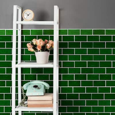 Merola Tile Viva Antic Verde 3" x 6" Ceramic Wall Trim - (1 Tile)
