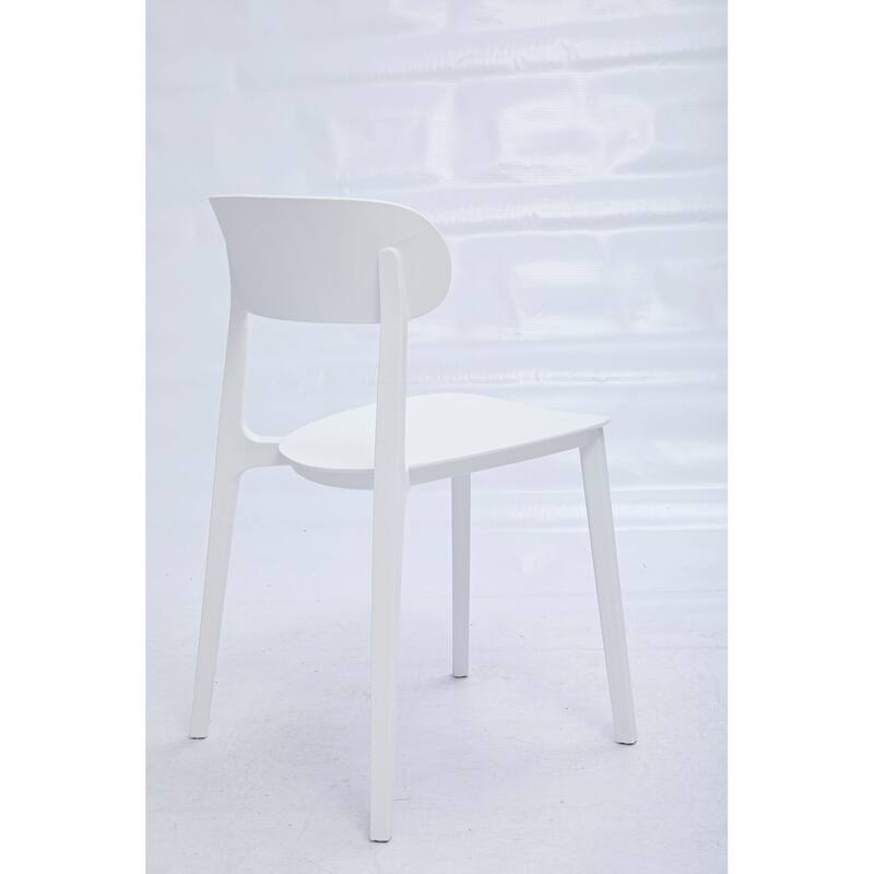 Midcentury Fiberglass Intensified Plastic Side Chair, Stackable, Set of 4