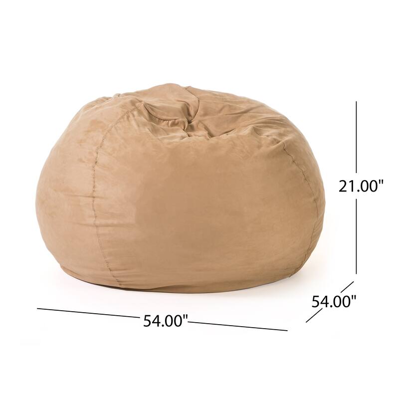 Madison Faux Suede 5-foot Beanbag Chair by Christopher Knight Home