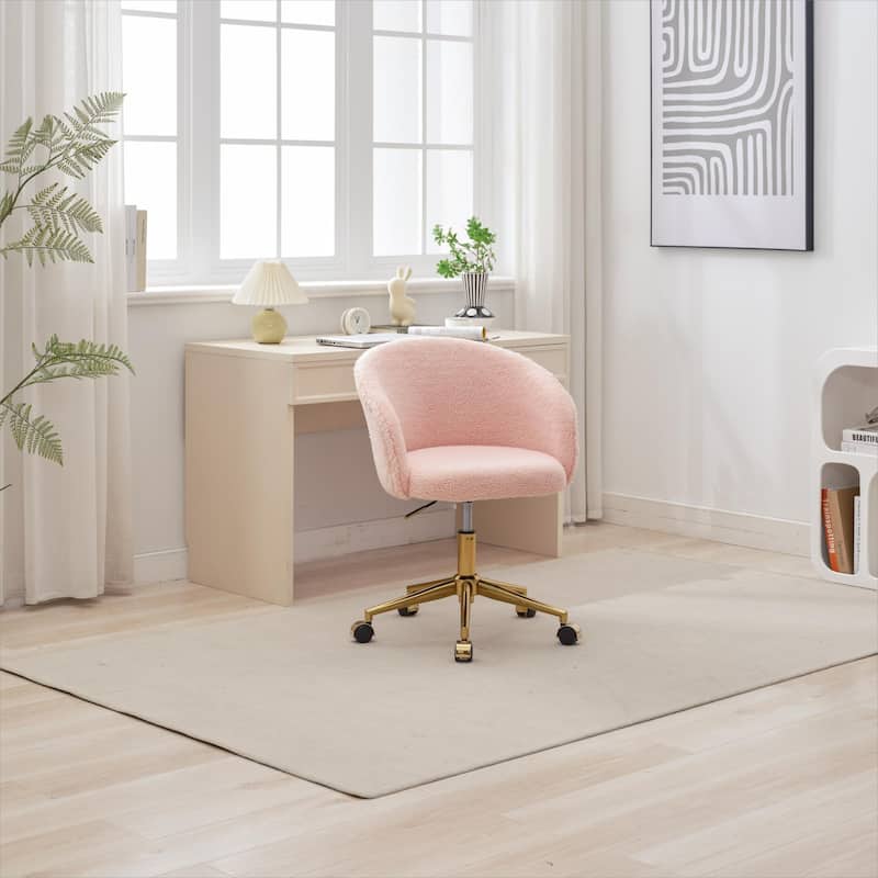 Golden foot office chair, modern armchair, height adjustable, rotary cosmetic chair, for bedroom,set of 1