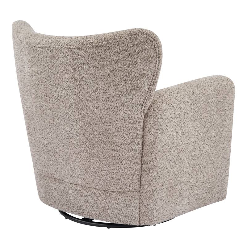 Christopher Knight Home - 360° Swivel Bouclé Wingback Accent Chair