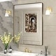 preview thumbnail 181 of 192, KIOTEE Modern Metal Frame Wall Mounted Bathroom Vanity Mirror with 5-year warranty 36x30 - Bronze