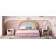 preview thumbnail 6 of 9, Upholstered Rainbow Design Bed, Princess Platform Bed with Storage Drawer