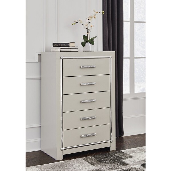 Signature Design by Ashley Zyniden Silver Chest of Drawers - Bed