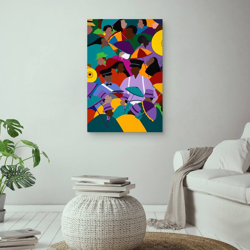 Second Line New Orleans by Synthia SAINT JAMES Canvas Art Print
