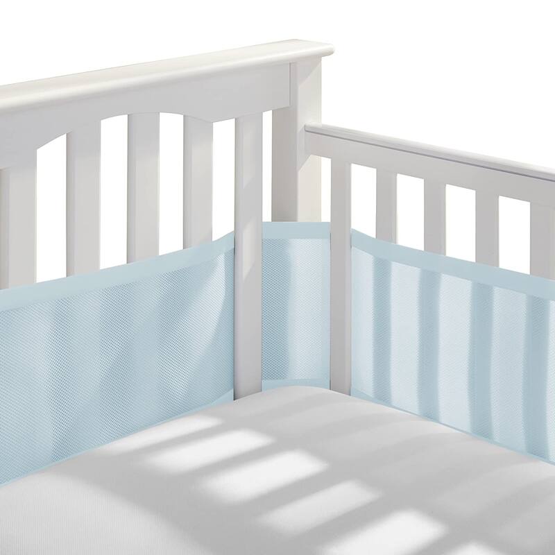 BreathableBaby Breathable Mesh Liner for Full-Size Cribs, Classic 3mm Mesh (Size 4FS Covers 3 or 4 Sides)