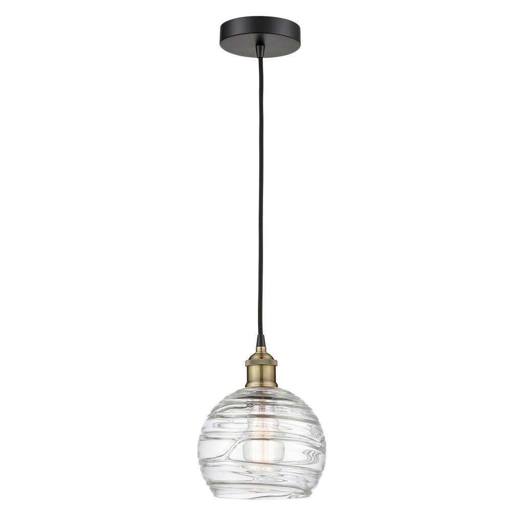Innovations Lighting Athens Deco Swirl - 1 Light 8" Cord Hung Mini Pendant
