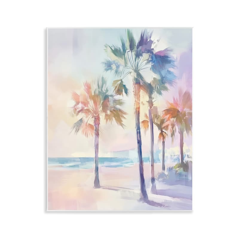 Stupell Pastel Warm Palm Trees Wall Plaque Art Design By Arlington Prints - 11 x 14