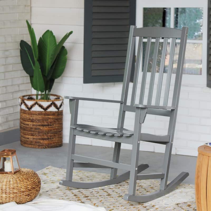 Cambridge Casual Alston Wood Outdoor Rocking Chair - Slate Grey