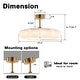 preview thumbnail 6 of 10, 29.6" Farmhouse White Silk Fabric 3-blade Fandelier Bladeless Ceiling Fan with Light and Remote