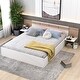 preview thumbnail 4 of 24, Modern Simple Queen Size Platform Bed with Shelves, USB Ports and Sockets Multi-Functional Bed Frame for Kids Teens Adults