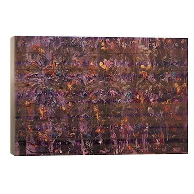 Purple Scent II Print On Wood by Osnat Tzadok - Multi-Color
