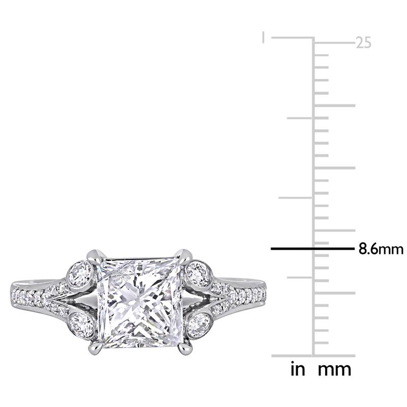 Miadora 2-3/8ct TDW Diamond Split Shank Engagement Ring in 14k White Gold