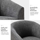 preview thumbnail 2 of 5, Cuenca Modern Upholstered Barrel Chair with Swivel Base Set of 2