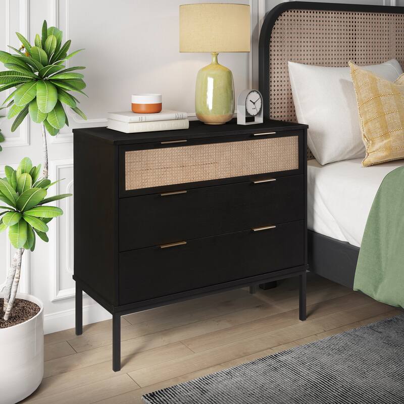 NPD Furniture Caine Rattan Chest 3 Drawers